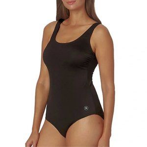 Hurley Women's 4 Way Stretch One Piece UPF 50+ Swimsuit Black